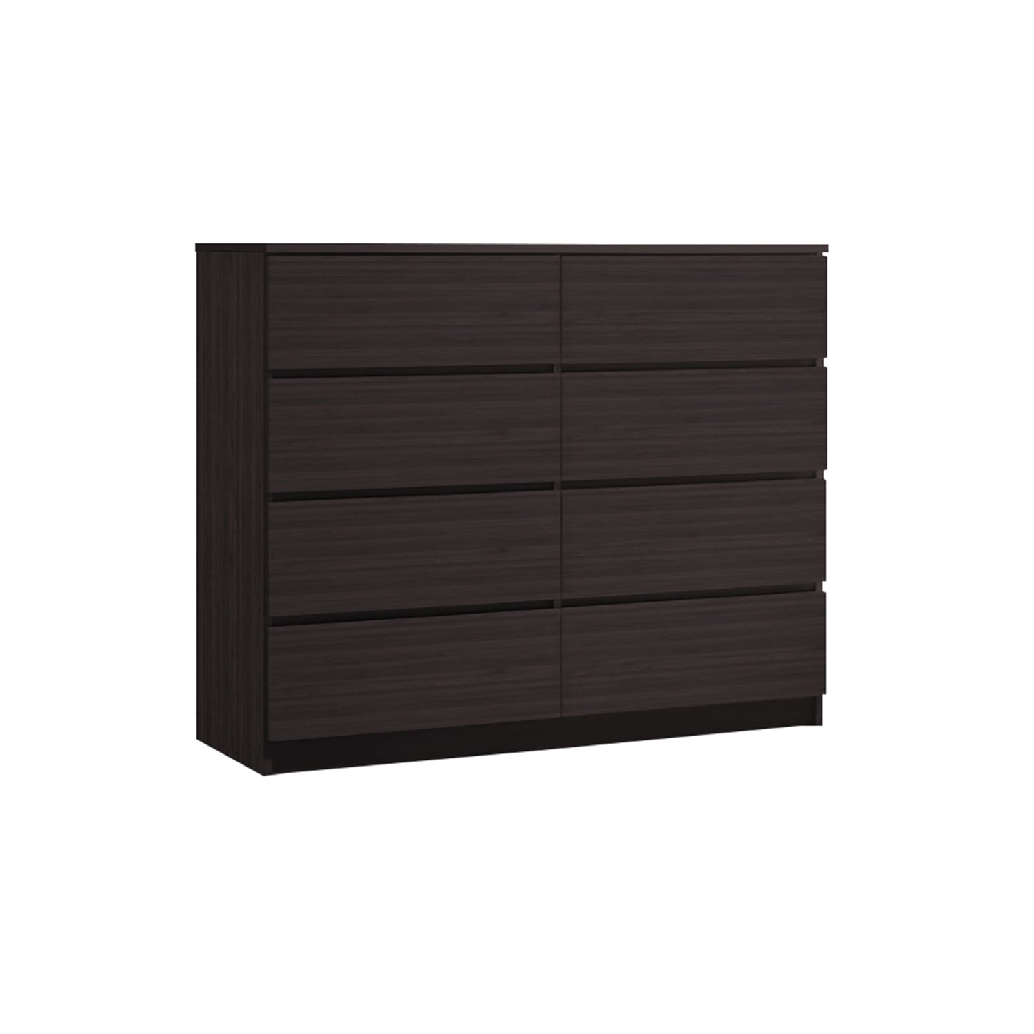 Agnis 8 Drawers Premium Chest of Drawers Full Laminated Back Panel in 6 Colours