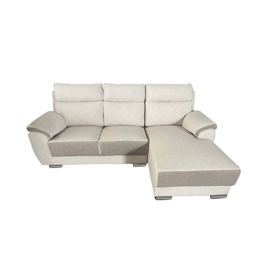 Becca 3-Seater L-Shaped Sofa with Chaise PetFriendly Fabric Scratch-Resistant