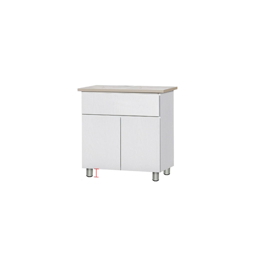 Deena Series 1/2-Door Kitchen Cabinet with Drawers in White Colour