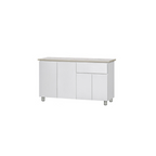 Deena Series 4/4-Door Kitchen Cabinet with Drawers in White Colour