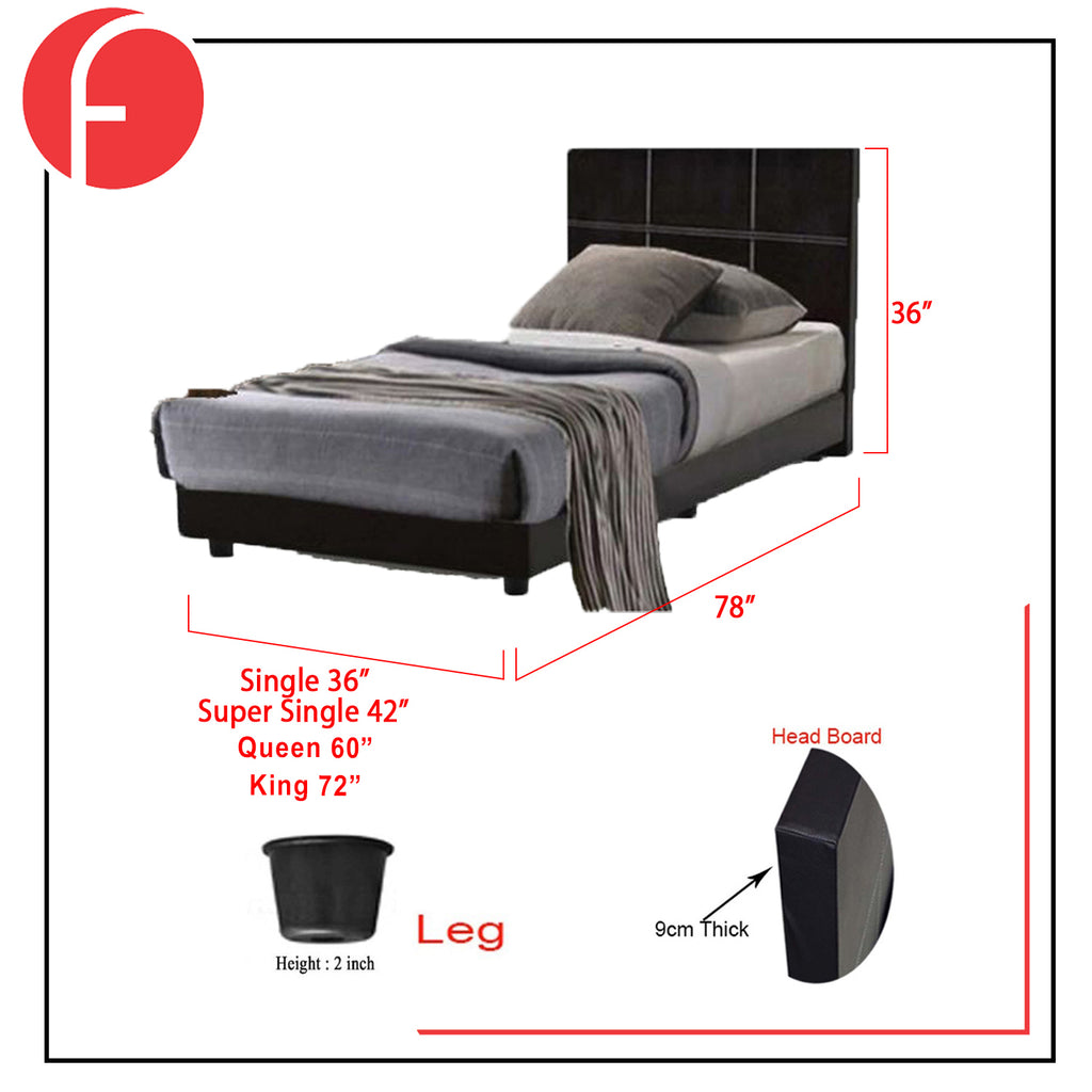 Toluca Bedroom Set Series 9 Includes Wardrobe/Bed Frame/Mattress In Single And Super Single Size.Free Installation
