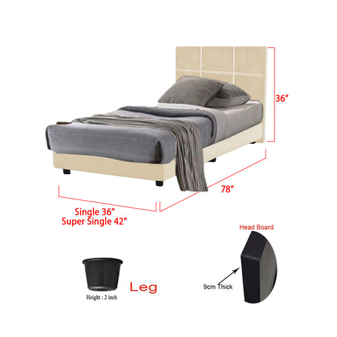 Image of Toluca Bedroom Set Series 1 Includes Wardrobe/Bed Frame/Mattress In Single And Super Single Size.Free Installation