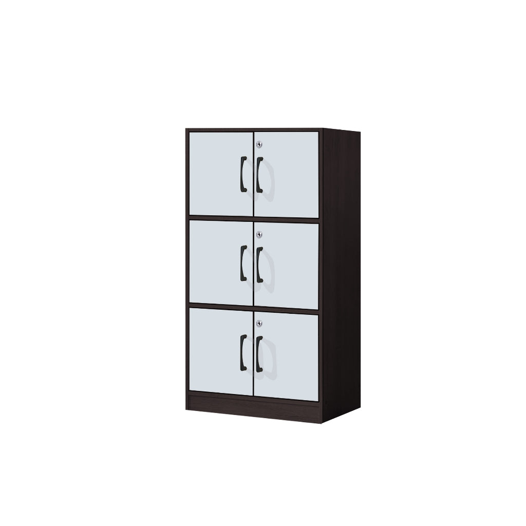 Erzan Series Single and Double Door Cabinet Bookshelf Storage w/lock in 6 Colours