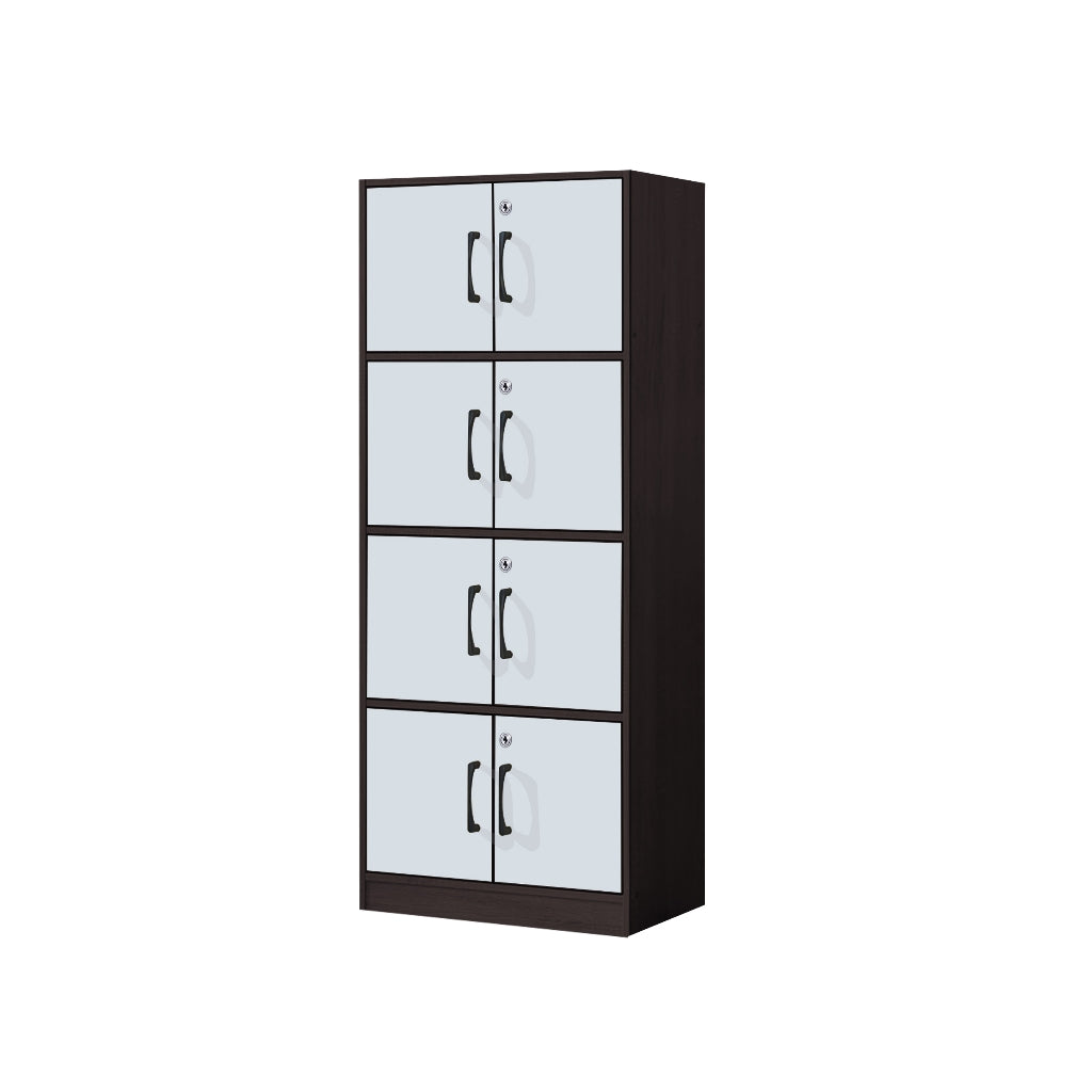 Erzan Series Single and Double Door Cabinet Bookshelf Storage w/lock in 6 Colours