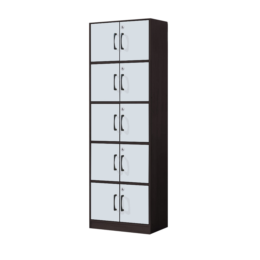 Erzan Series Single and Double Door Cabinet Bookshelf Storage w/lock in 6 Colours