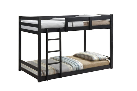 Image of GUB Twisty Double Decker Solid Wood Structure Simple Design Budget Kid Bunk Bed Standard Single Suitable Small Space w/ Mattress Option