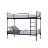 Kalila Metal Double Decker Bed Frame With Mattress Package In Black & White Color