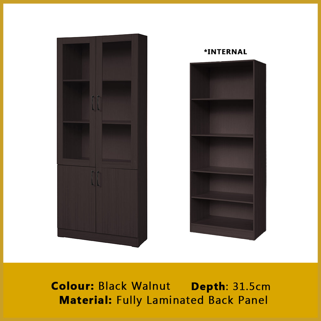 Brock Series Open Shelves Display Cabinet Bookshelf Storage in 3 Colours