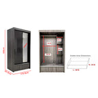 Lindy Series2 4 Feet Solid Sliding Door Wardrobe