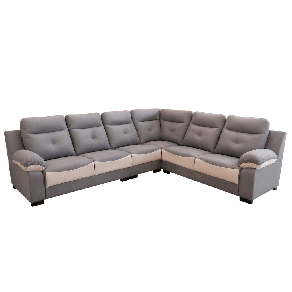 Lowen 5-Seater L-Shaped Corner Sofa with Pet-Friendly Fabric Scratch & Claw-Resistant