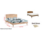 Nadia Series 2 Wooden Bedframe Collection Solid Wood - King Size with Mattress Option