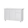 Deena Series 2/3-Door Kitchen Cabinet with Drawers in White Colour