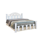 Suzana Series 1 Metal Bed Frame Copper / White In Queen Size w/ Mattress