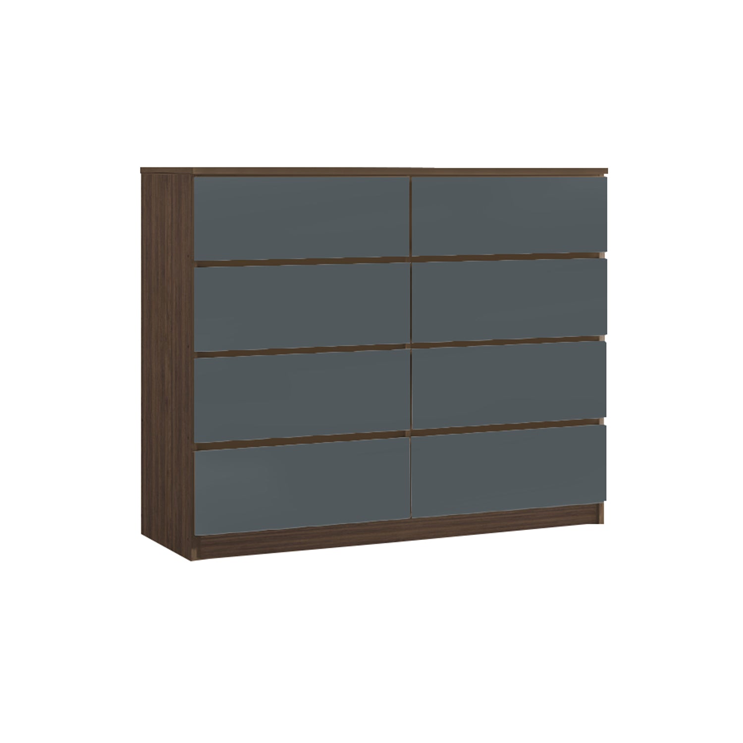 Ignite 8 Drawers Premium Chest of Drawers Full Laminated Back Panel in 6 Colours