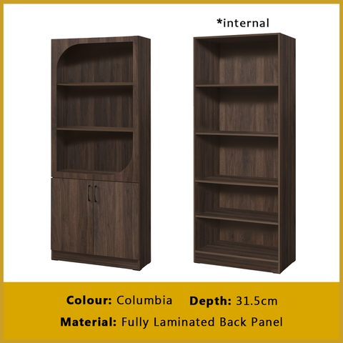 Image of Fauna Series Open Shelves Display Cabinet Bookshelf Storage in 3 Colours