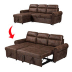 Marjie Series 2 Sleeper Sectional Reversible Sofa w/ Storage Upholstered w/ Pet-Friendly Option