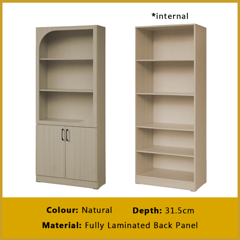 Image of Fauna Series Open Shelves Display Cabinet Bookshelf Storage in 3 Colours