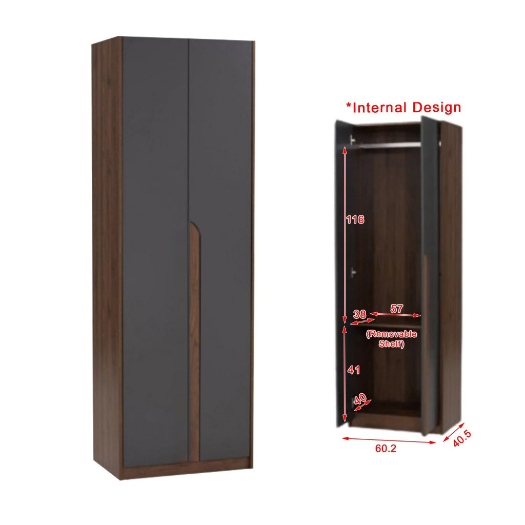 Wrilie Scratch Resistant Wardrobe 2/3 Doors With Drawers in 11 Models