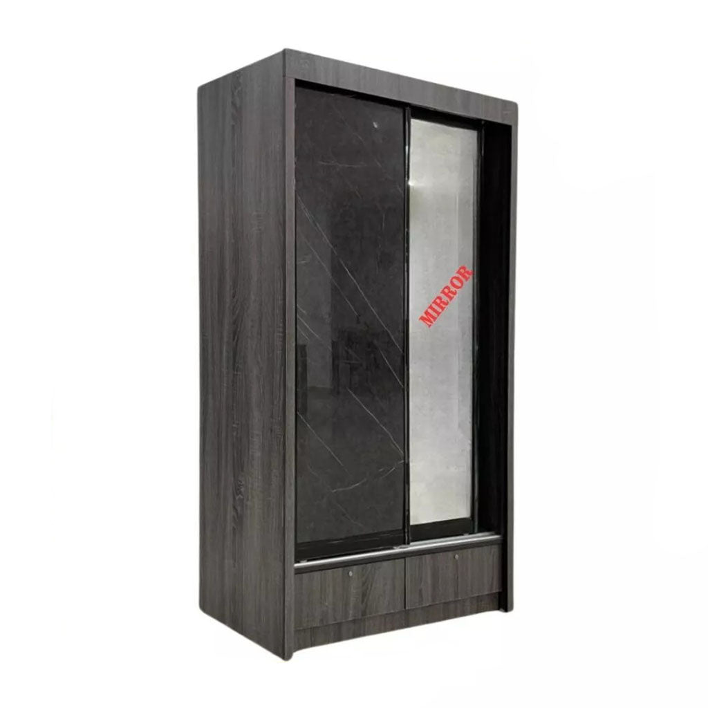 Lindy Series2 4 Feet Solid Sliding Door Wardrobe