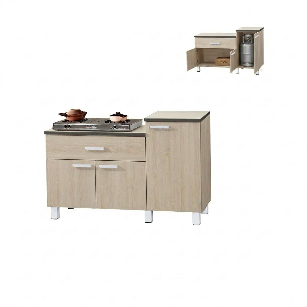 Zariah Series 2 Wooden Kitchen Cabinet with Drawer