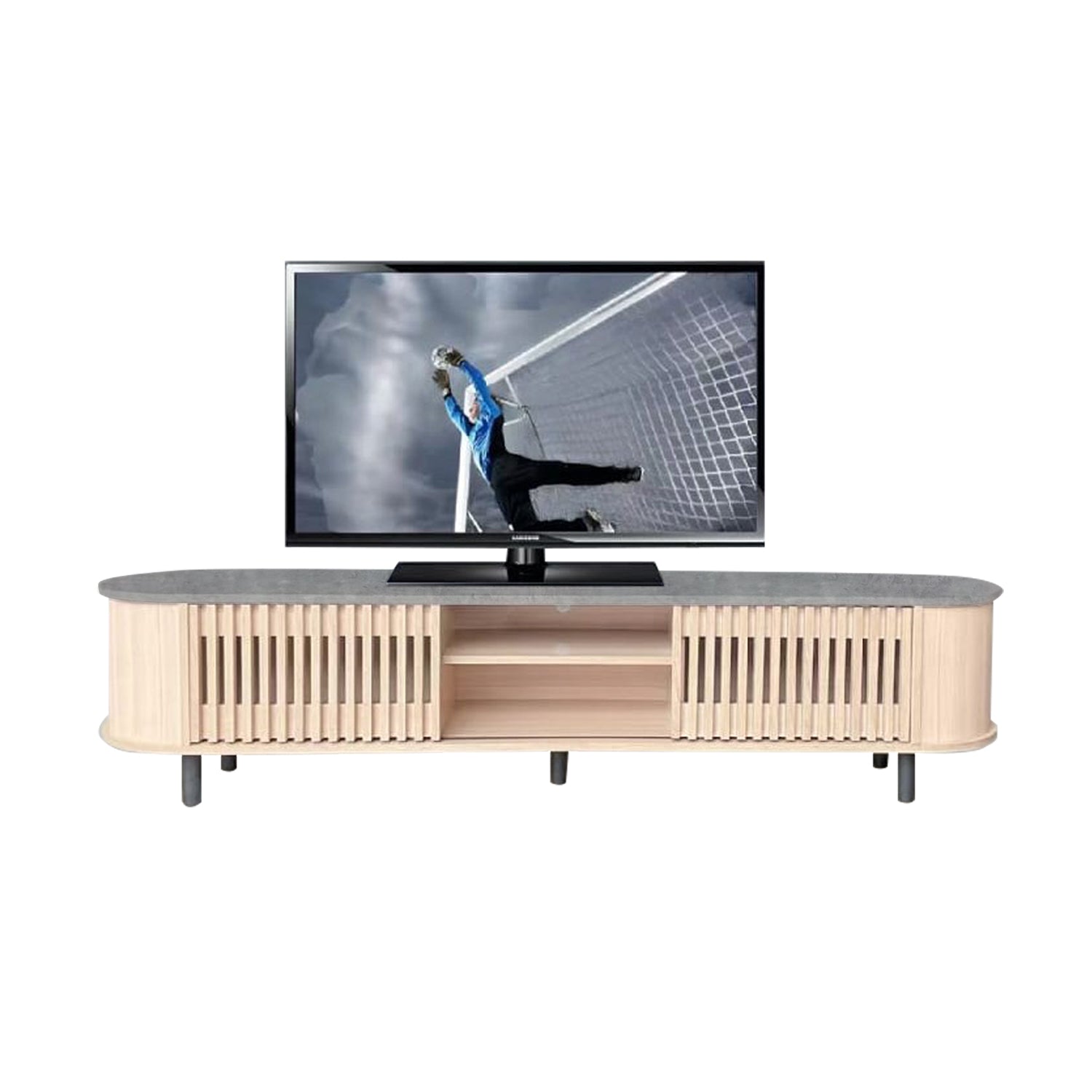 Thalia Series 2 Premium TV Console with Compartment/Drawer Storage