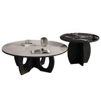 LAVIE Premium Coffee Center Table 2-Piece Set with Tempered Glass Table Top