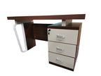 Edo Wooden Study Table with 3 Drawers In Walnut