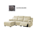 Drazie L-shaped Reclining Sofa Pocketed Spring & Coffee Table in Claw Resistant Pet-Friendly Fabric/Leather