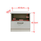 Barn Series Bedside Table In White (Fully Assembled)