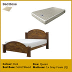 Luffy Wooden Bedframe Solid Wood With Plywood Base Queen Size - w/ Mattress Option