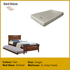 Juliet Single Pull-Out Bedframe Solid Wood Slatted Base  - w/ Mattress Option