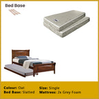 Juliet Single Pull-Out Bedframe Solid Wood Slatted Base  - w/ Mattress Option