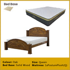 Luffy Wooden Bedframe Solid Wood With Plywood Base Queen Size - w/ Mattress Option