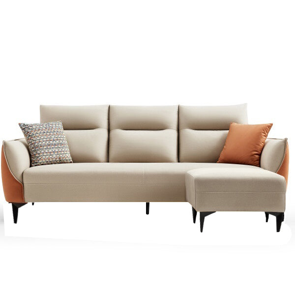 Saffy Fabric 3-Seater / 4-Seater Sofa with Ottoman w/ Pet-Friendly Option