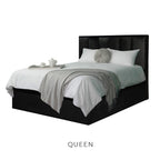 Marie Storage Bed Frame Linen Fabric/Faux Leather with 5 Mattress Options