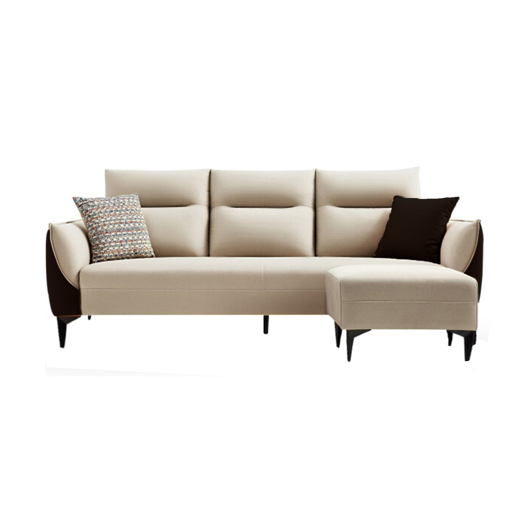 Saffy Fabric 3-Seater / 4-Seater Sofa with Ottoman w/ Pet-Friendly Option