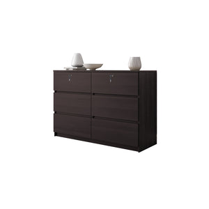 Ignis 6 Drawers Premium Chest of Drawers Full Laminated Back Panel in 6 Colours