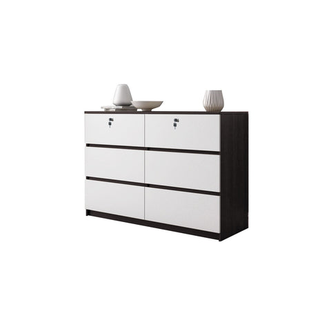 Image of Ignis 6 Drawers Premium Chest of Drawers Full Laminated Back Panel in 6 Colours