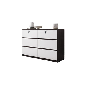 Ignis 6 Drawers Premium Chest of Drawers Full Laminated Back Panel in 6 Colours