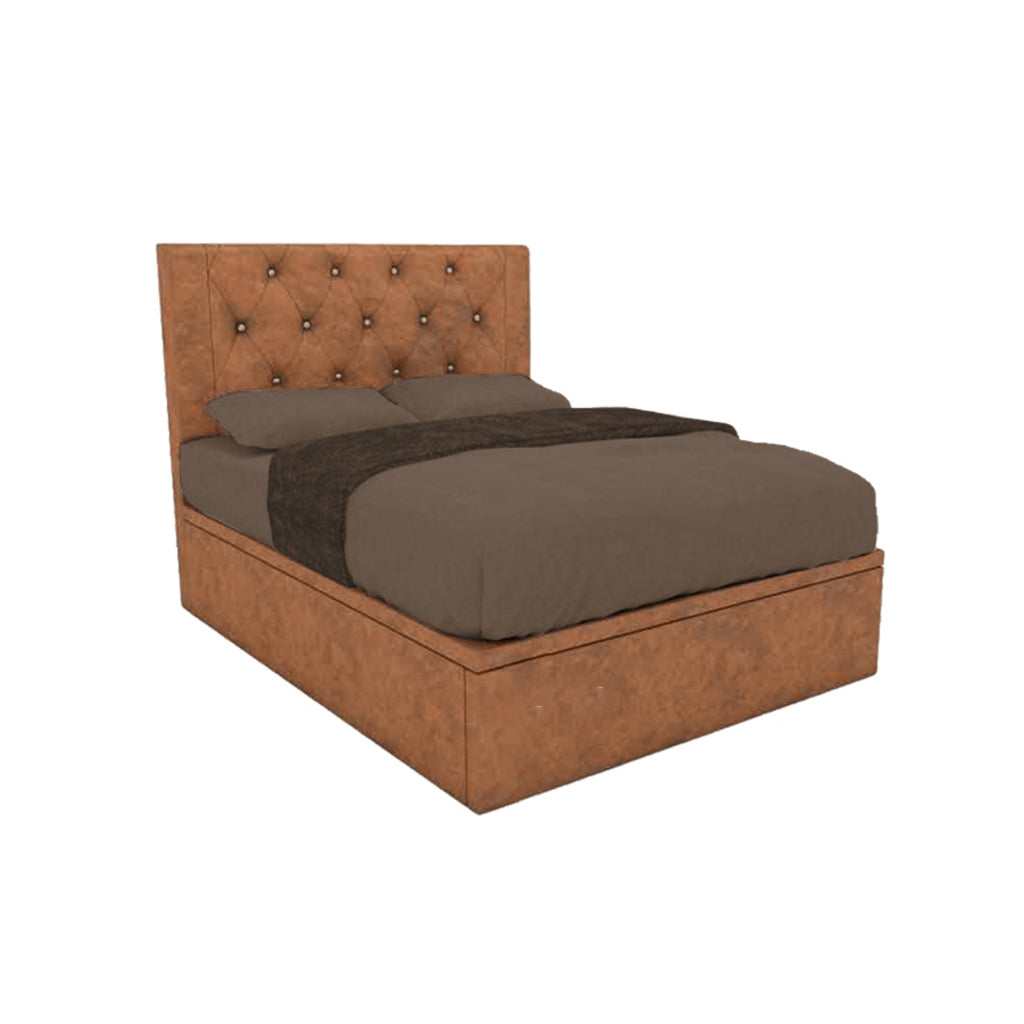 DR CHIRO Haney 16" SBD Storage Bed Velvet Fabric in 3 Colours - With Mattress Add-On