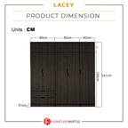Lacey Series 1 Customizable Modular Wardrobe up to 10-Door in Brown Colour
