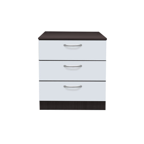 Image of Cocon Premium Bedside Table 3-Drawer Full Laminated Back Panel in 6 Colours