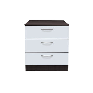 Cocon Premium Bedside Table 3-Drawer Full Laminated Back Panel in 6 Colours