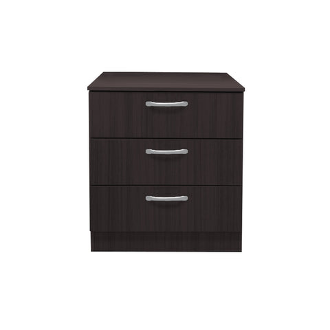 Image of Cocon Premium Bedside Table 3-Drawer Full Laminated Back Panel in 6 Colours