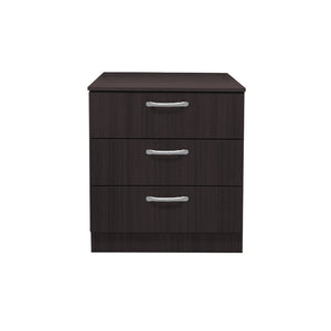 Cocon Premium Bedside Table 3-Drawer Full Laminated Back Panel in 6 Colours