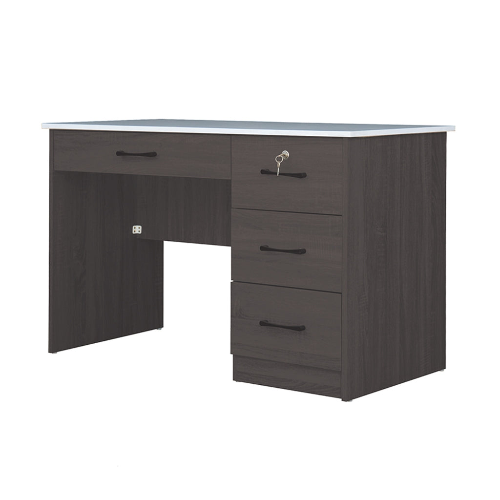 Tonee Writing Table/ Study Desk with Drawers w/ Lock and Shelf CARB-P2 Certified Board