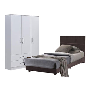 Toluca Bedroom Set Series 2 Includes Wardrobe/Bed Frame/Mattress In Single And Super Single Size.Free Installation