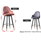 Hendrix Series 3 High Island Chair Bar Stool Chair Steel Legs
