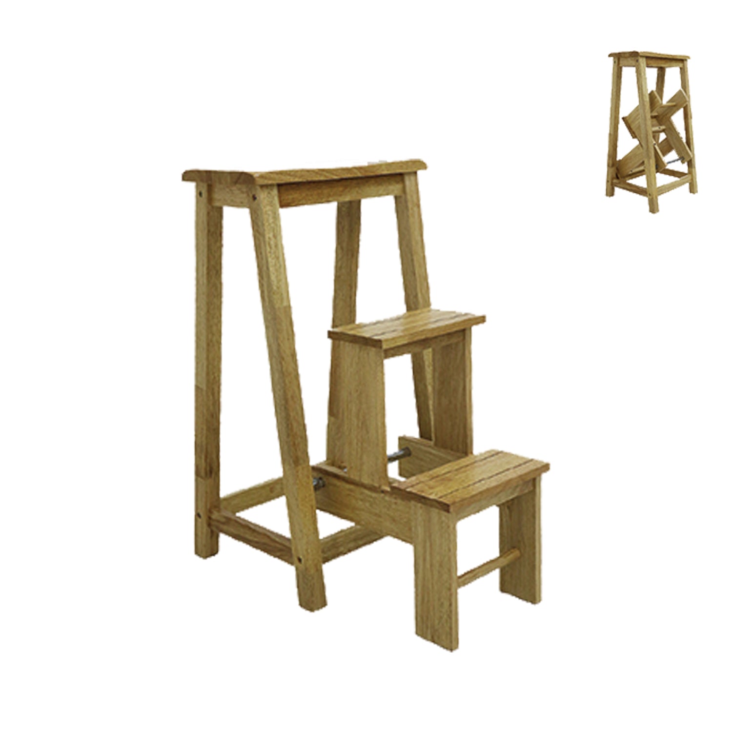 Sala Modern Solid Wood Step Chair N-Step Chair / Foldable Step Stool in 3 Models