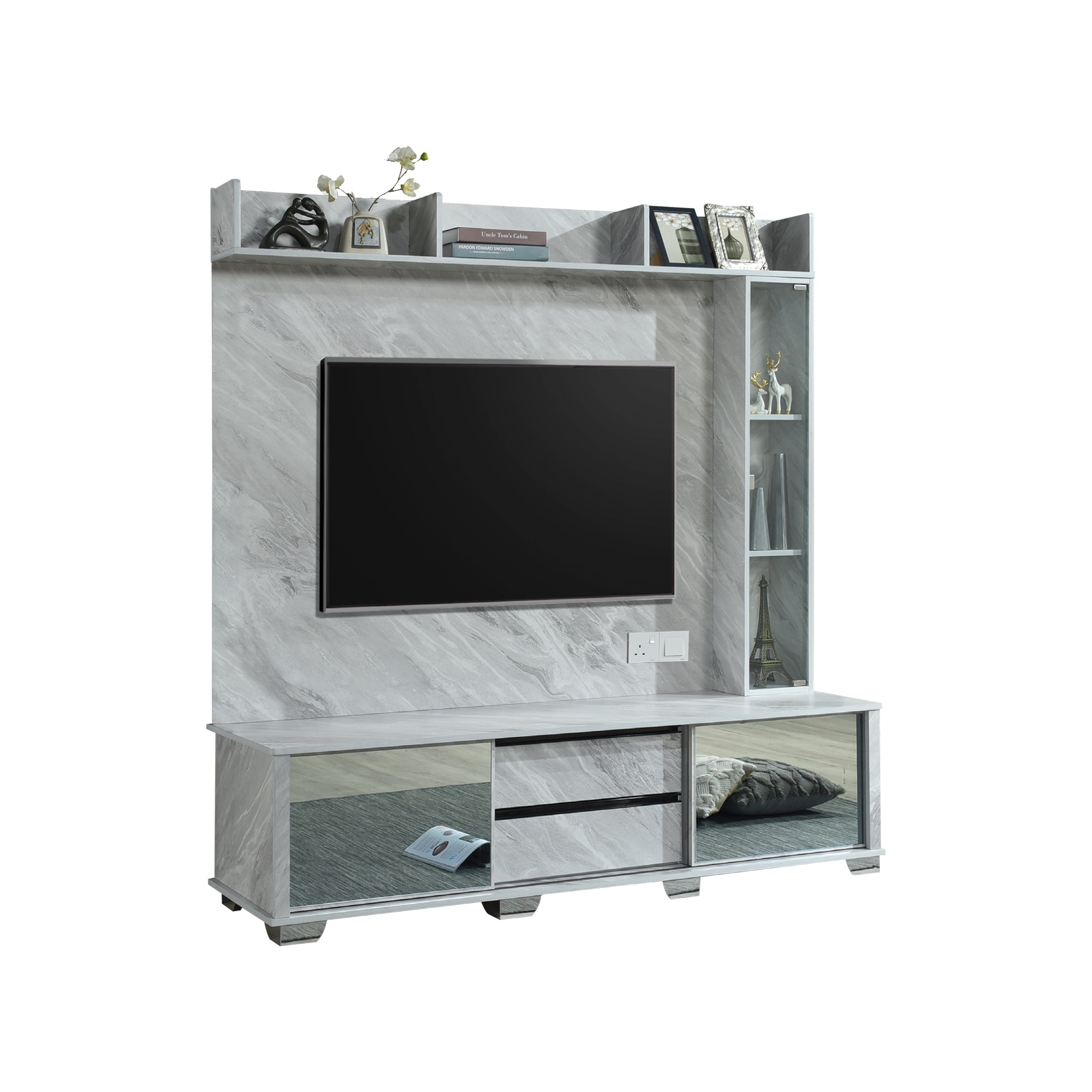 Lamvi TV Console with Back Panel in 4 Designs